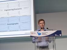 Callum Ward presents at the One Ocean Science Congress